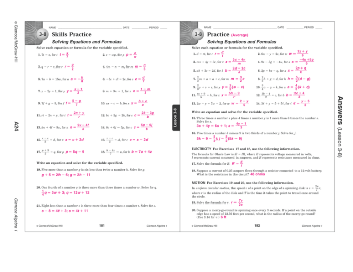 Glencoe math course 3 volume 2 answer key pdf