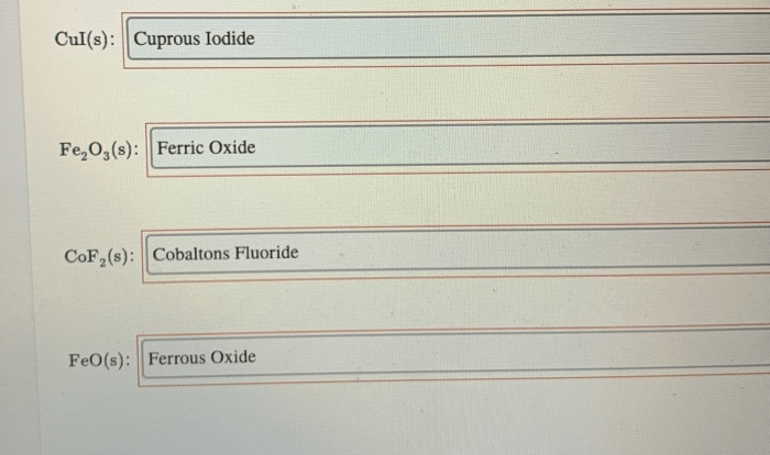 Give the systematic names of these compounds. spelling counts