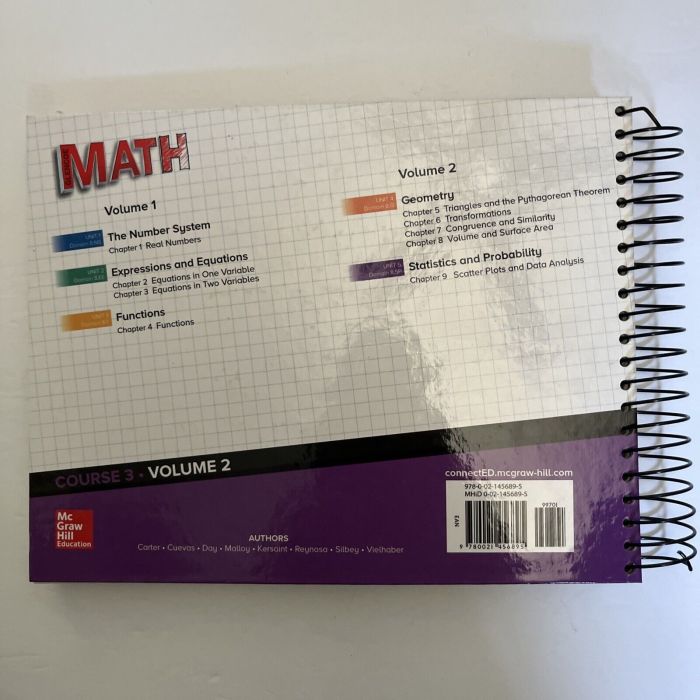 Glencoe math course 3 volume 2 answer key pdf